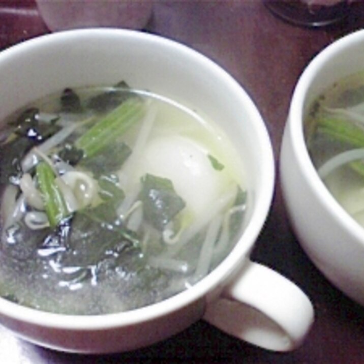 もち団子の中華スープ
